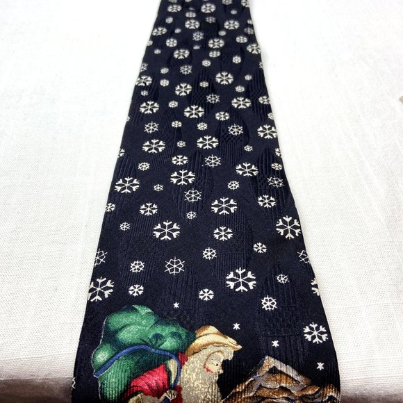 Santa Claus Silk Neck Tie 56” Holiday Traditional Xmas Professional Ferrell Reed - Picture 8 of 8